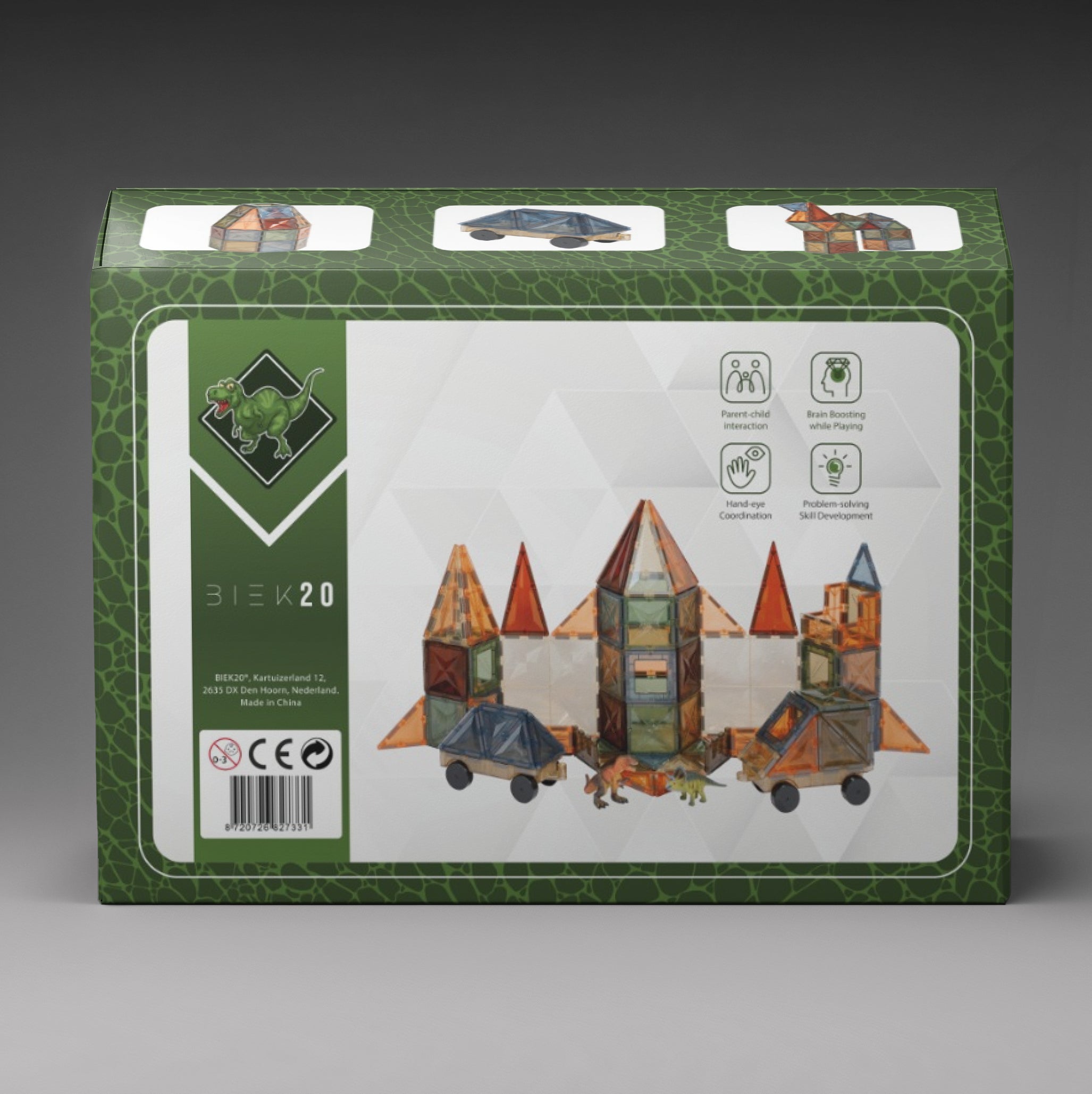 Dino Park (102 stuks) - Magnetic tiles