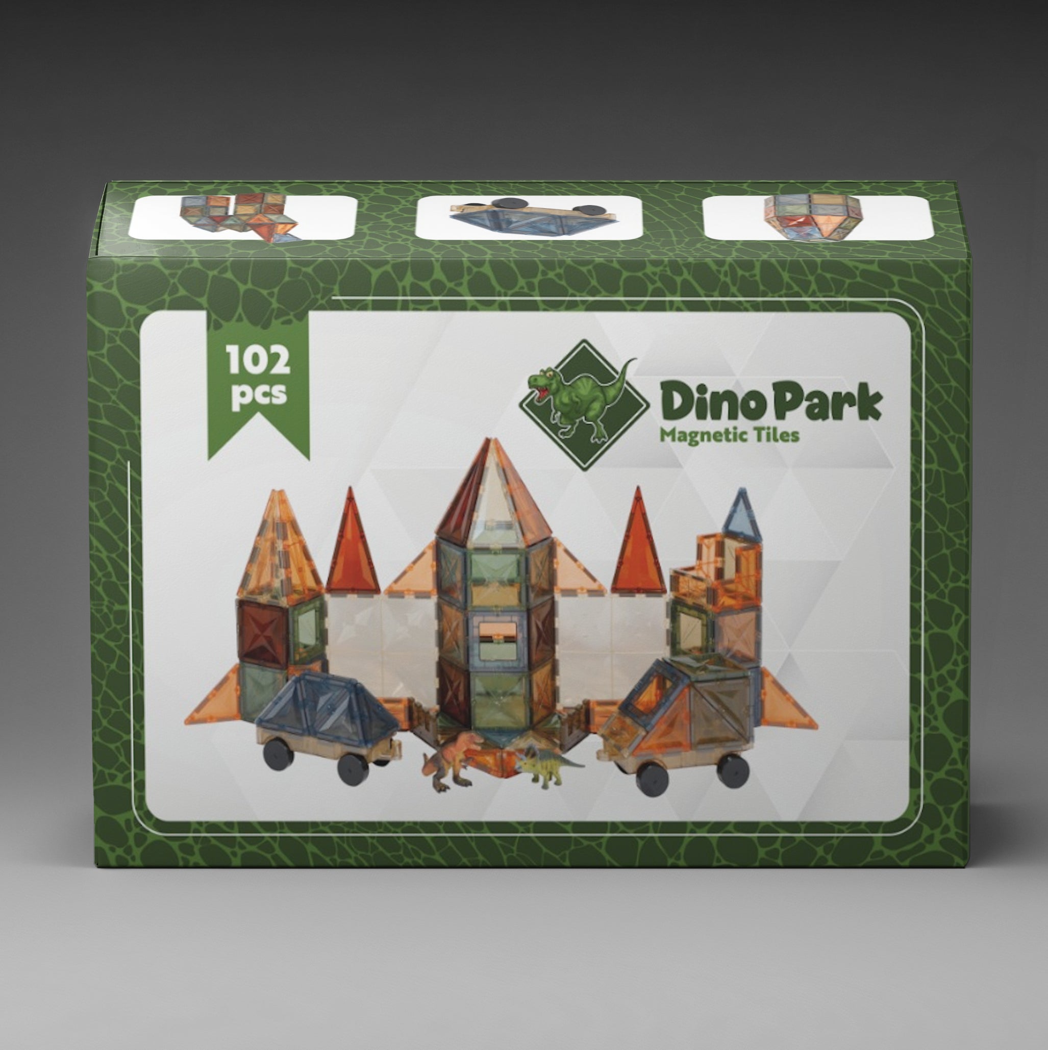Dino Park (102 stuks) - Magnetic tiles