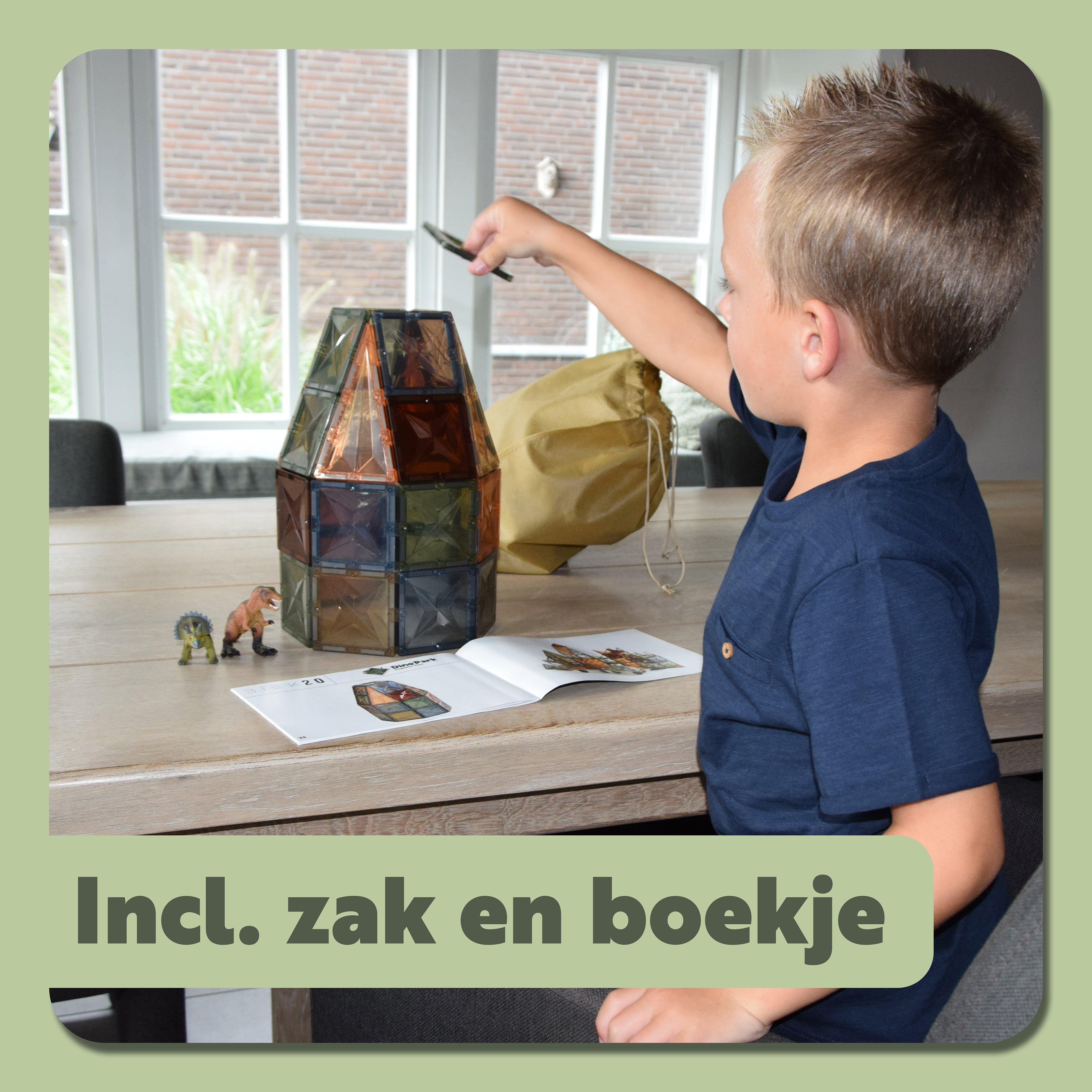 Dino Park (102 stuks) - Magnetic tiles