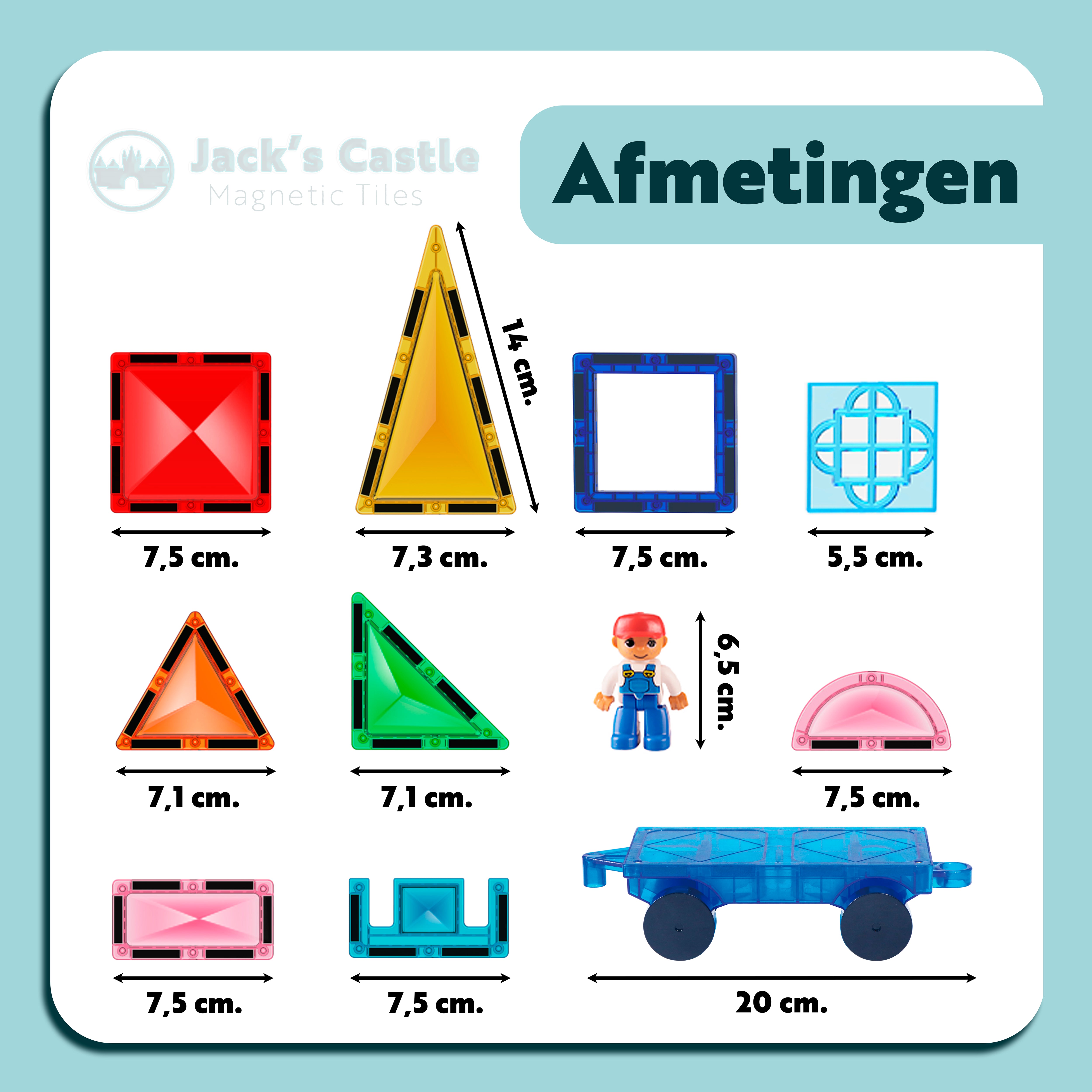 Jack's Castle (108 stuks) - Magnetic tiles