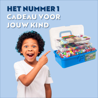 Blauwe Knutselkoffer XXL