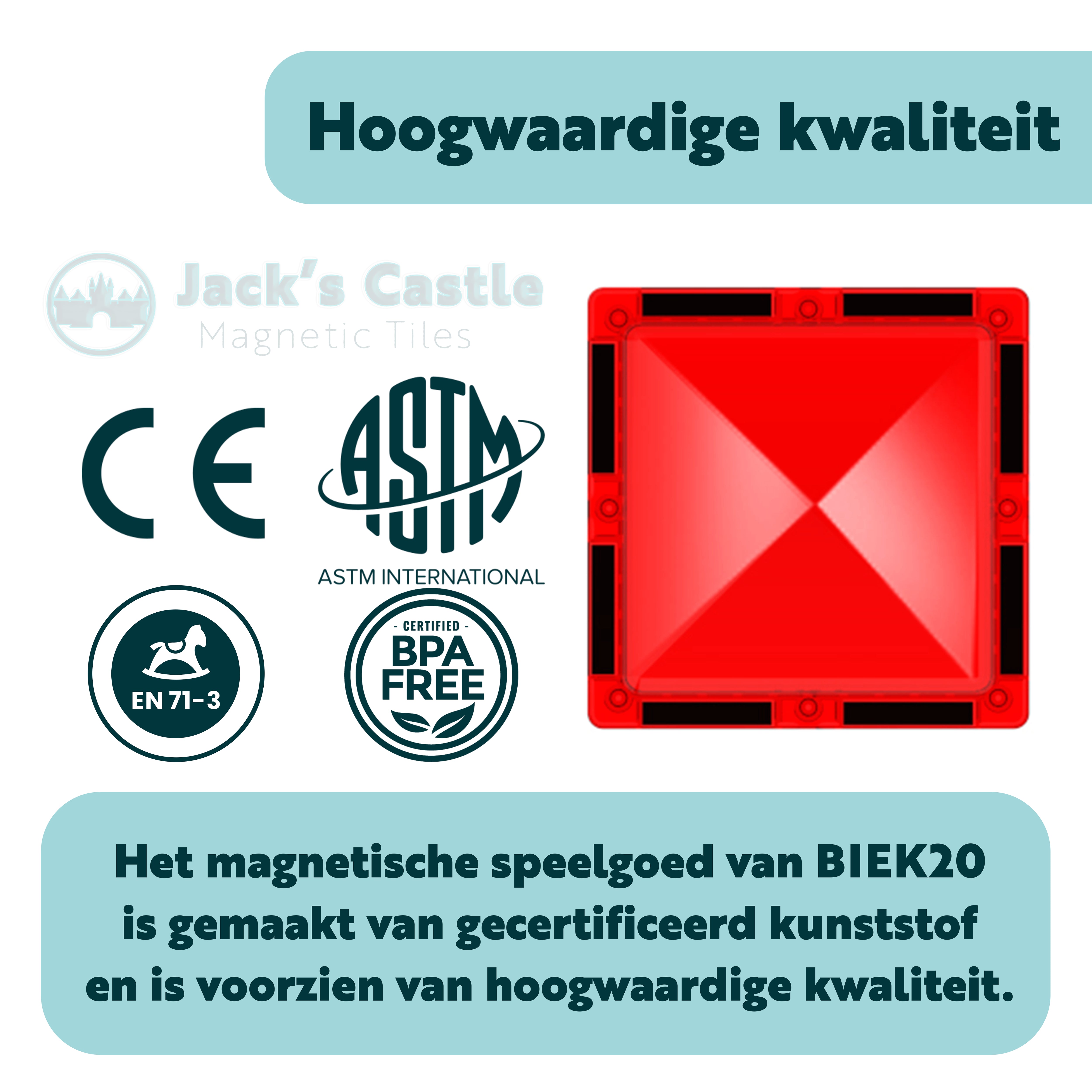 Jack's Castle (108 stuks) - Magnetic tiles